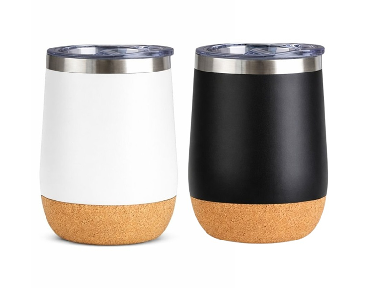 Mug Termico de Acero Inoxidable con Base de Corcho 300 ml