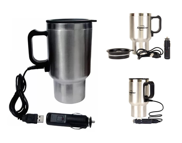 Mug Isotherme Chauffant Rechargeable USB - 6 Températures (37°C-55°C) - Mélangeur Pour Café, Lait - 6000 MAh